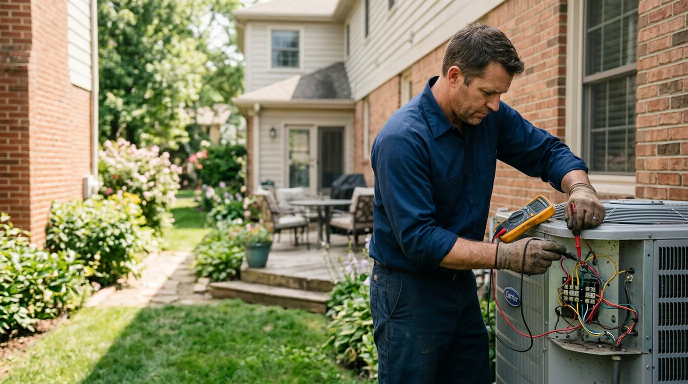 HVAC technician working near Woods Cross, UT